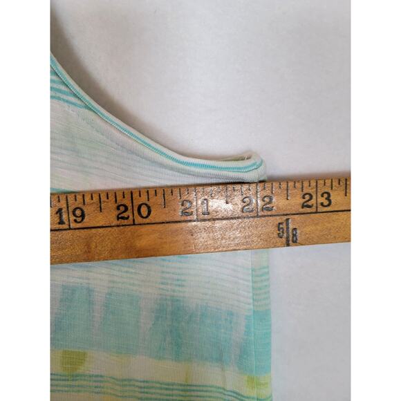 J Jill Womens Seafoam Free Flow Tank Midi Dress Size XL Green Striped Beachy - Picture 7 of 9